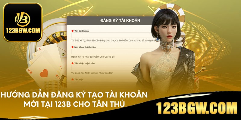 Hướng dẫn đăng ký tạo tài khoản mới tại 123B cho tân thủ